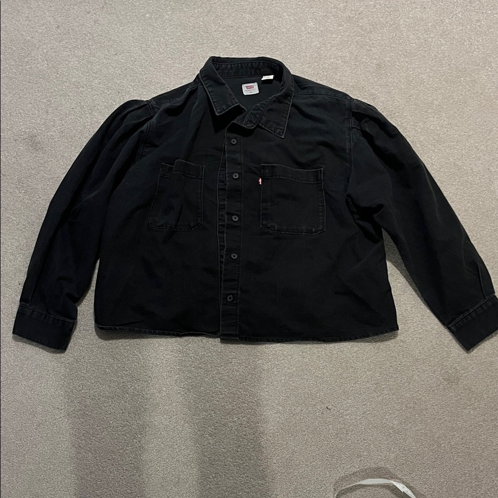 Levi's Charcoal Button-Up Shirt/jacket